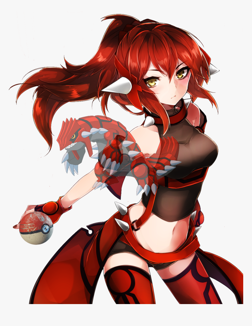 #groudon Girl Have A Groudon - Legendary Pokemon As Human Girls, HD Png Download, Free Download