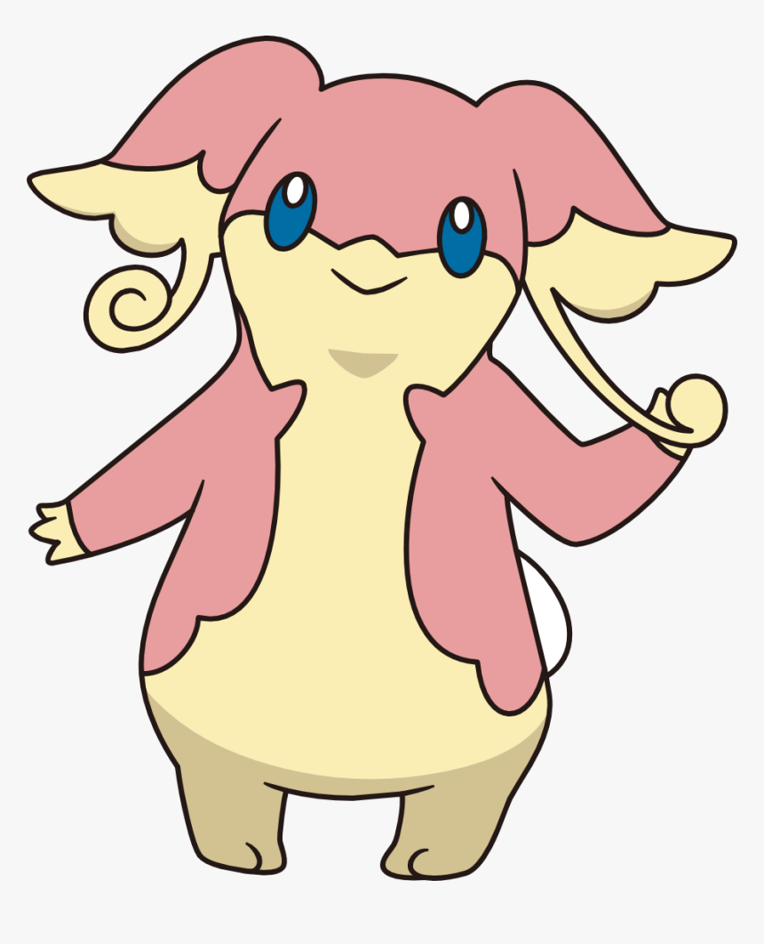 531audino Bw Anime - Pokemon Pink And Yellow, HD Png Download, Free Download
