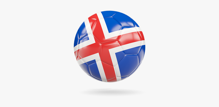 Glossy Soccer Ball - Iceland Flag Ball Png, Transparent Png, Free Download