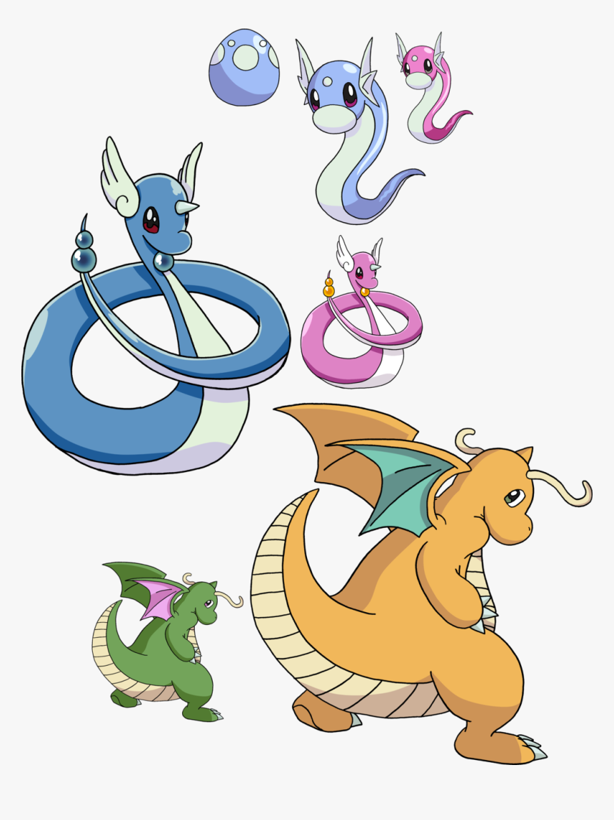 Shiny Dratini Evolution Line , Png Download - Shiny Dratini Evolution Line, Transparent Png, Free Download