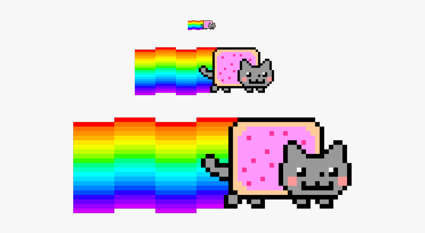 Image - Nyan Cat Rainbow Png, Transparent Png, Free Download