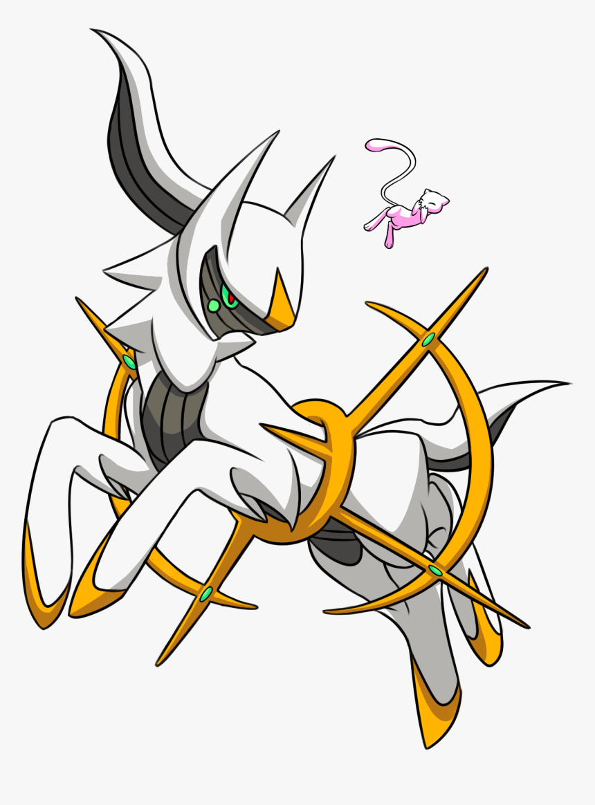 Mew And Arceus - Cartoon, HD Png Download, Free Download