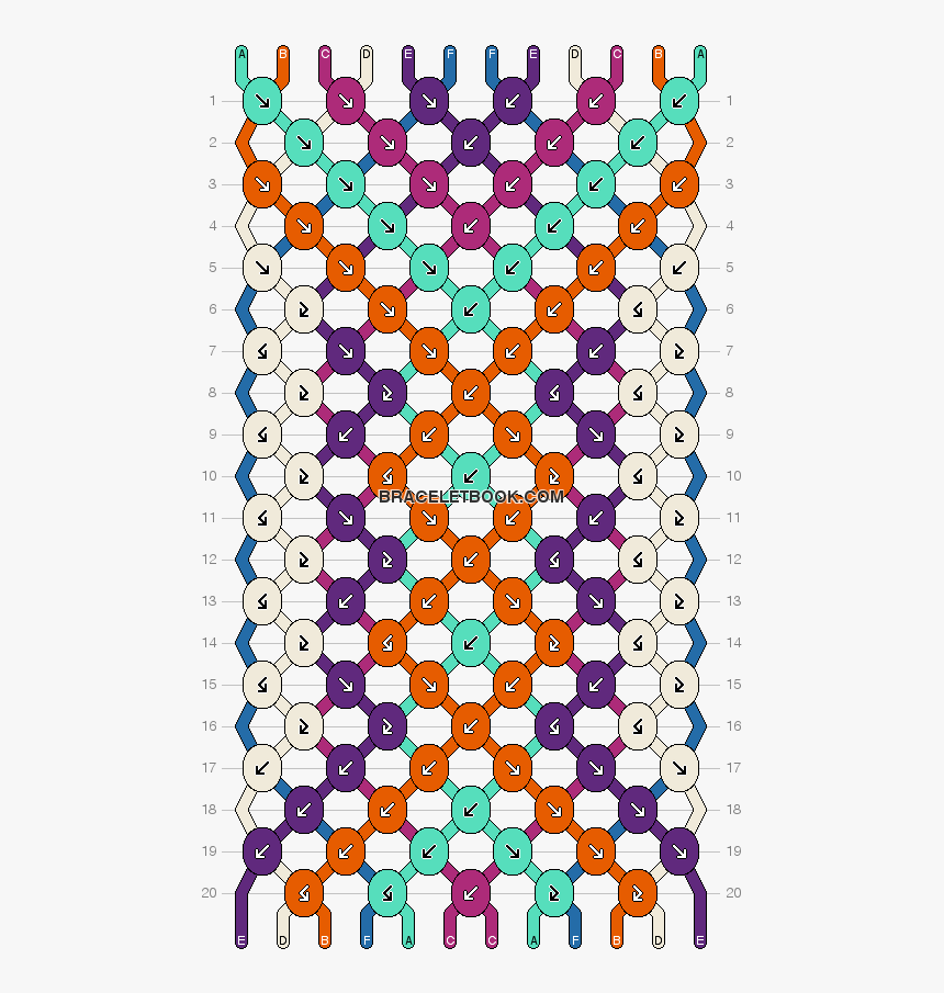 Transparent Diamond Pattern Png - Friendship Bracelet Patterns Diamond, Png Download, Free Download