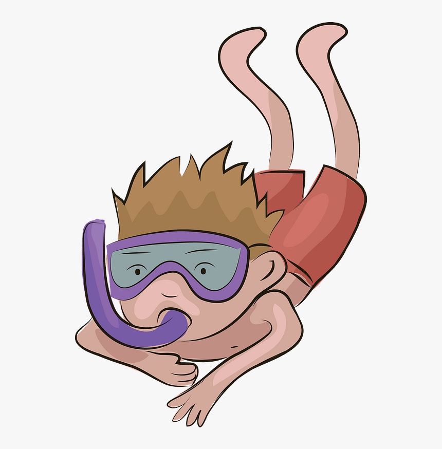 Boy Snorkeling Clipart - Snorkeling Clipart, HD Png Download, Free Download