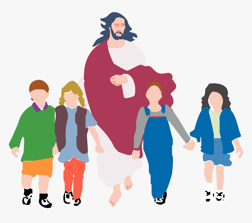 Walking With Jesus Clipart - Kids Walking With Jesus, HD Png Download, Free Download