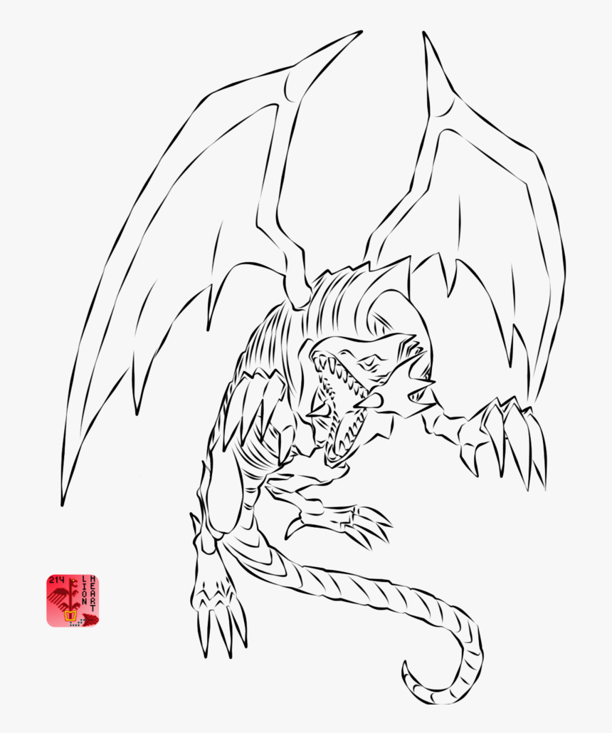 Blue Eyes White Dragon Lineart , Png Download - Blue Eyes White Dragon Lineart, Transparent Png, Free Download