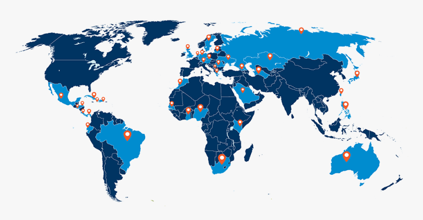 International Map - Map Of The World Grey, HD Png Download, Free Download