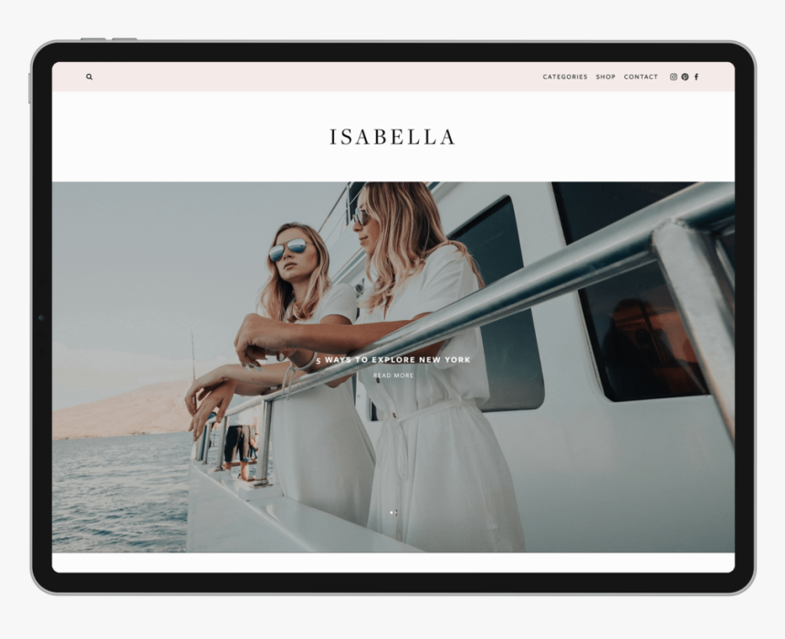 Isabella Squarespace Template - Tablet Computer, HD Png Download, Free Download