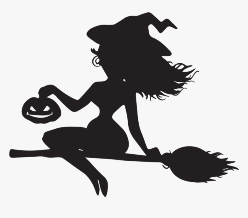 Free Png Download Witch On Broom Silhouette Png Png - Witch On Broom Silhouette Png, Transparent Png, Free Download
