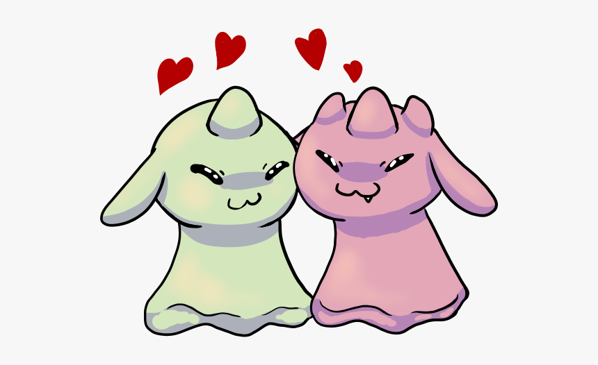 Gummymon And Chocomon Do A Snuggle - Cartoon, HD Png Download, Free Download