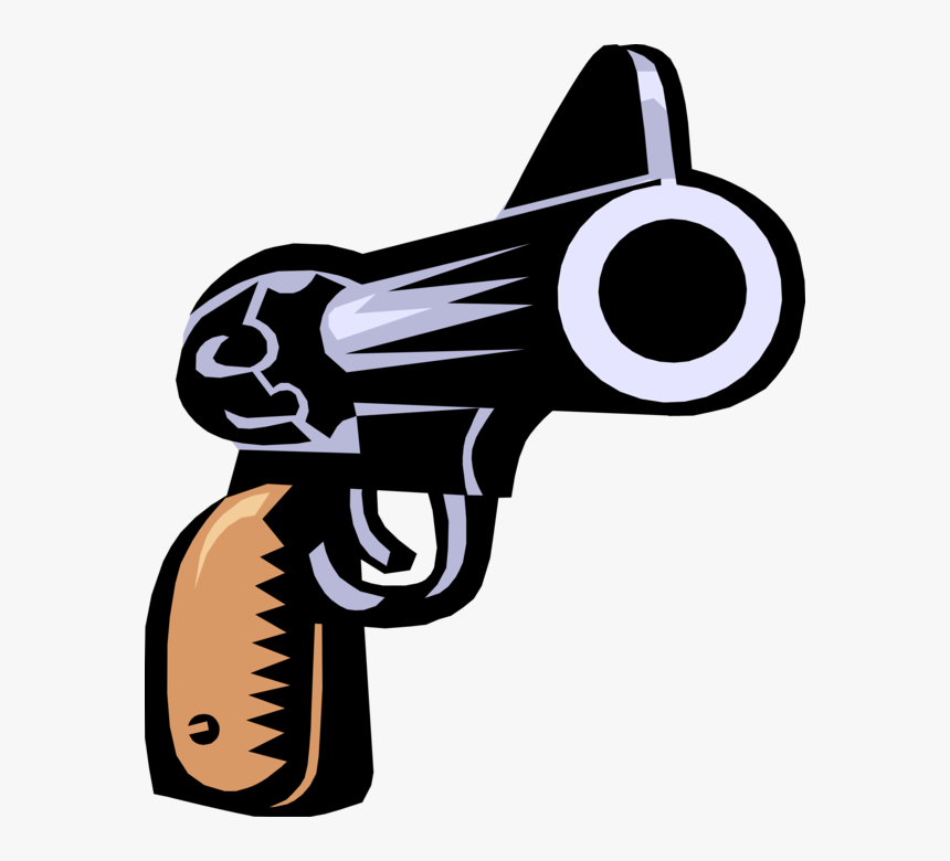 Vector Illustration Of Handgun Handheld Firearm Weapon - Gun Vector, HD Png Download, Free Download