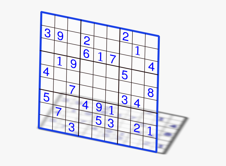 Illustration Of Classic Sudoku - Sudoku Clipart Png, Transparent Png, Free Download