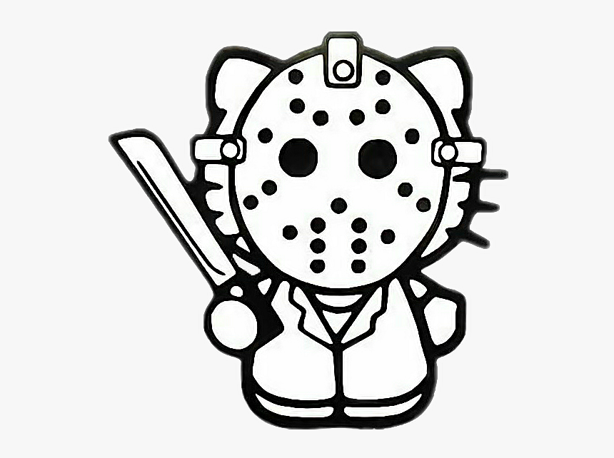 Hk Hellokitty Scarykitty Halloween Spooky Kidcore Goth - Hello Kitty Jason Mask, HD Png Download, Free Download