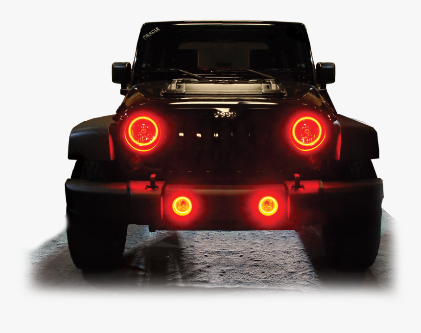 Oracle Headlight Halo Kits- 10% Off For Forum Members - Orange Halo Lights For Jeep Wrangler, HD Png Download, Free Download