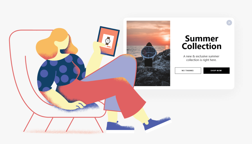 A Woman Sitting On A Chair Holding Her Ipad And Looking - Illustration, HD Png Download, Free Download