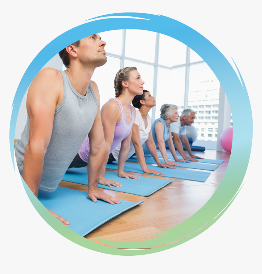 Yoga Mat Png - Men And Women In Pilates Class, Transparent Png, Free Download