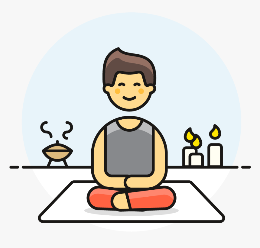 Picture Library Library Icon Image Creator Pushsafer - Meditation Clip Art Male, HD Png Download, Free Download