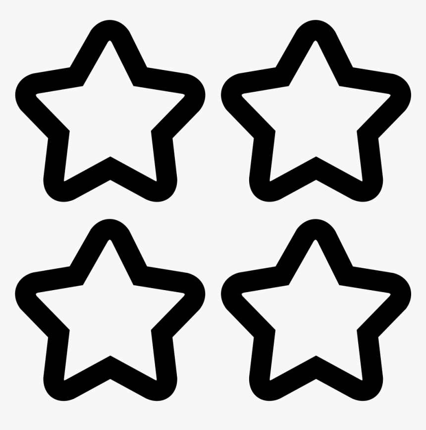 Four Stars - 4 Stars Icon, HD Png Download, Free Download