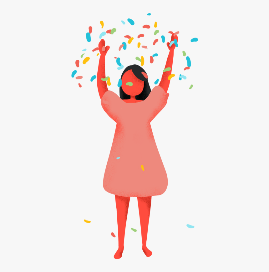 Confetti Thrower Transparent - Illustration, HD Png Download, Free Download