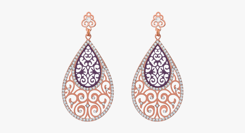 Shiyaya Earring Stud Teardrop Plum Rose Gold, Gold - The Sacred Heart Basilica, HD Png Download, Free Download