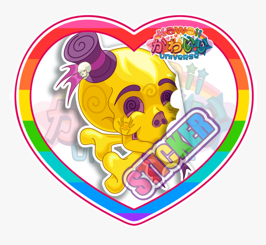 Cute Yellow Skull Sticker - Gambar Stiker Kawaii Food, HD Png Download, Free Download