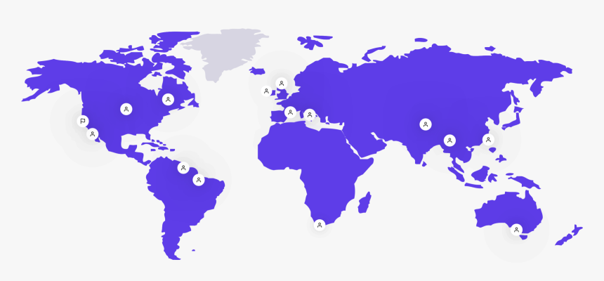 Our Team - Green World Map Simple, HD Png Download, Free Download