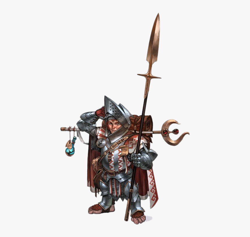 Roleplaying Pathfinder Spear Dungeons Halfling Dragons - D&d 5e Halfling Knight, HD Png Download, Free Download