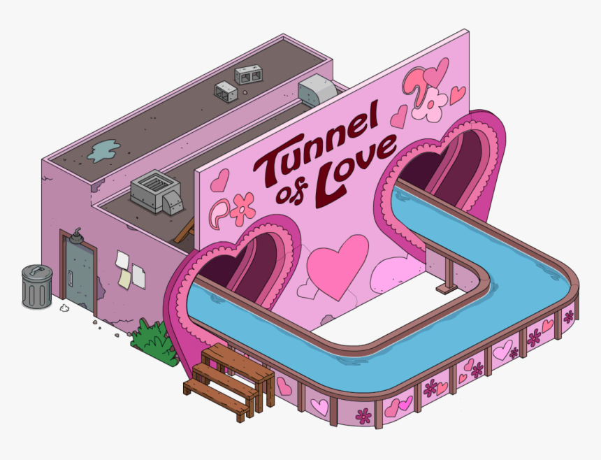 The Simpsons Clipart Eating - Tunnel Of Love Attraction, HD Png Download, Free Download