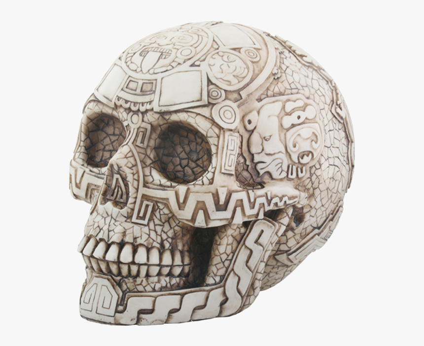 Skeletons Drawing Aztec Warrior - Aztec Skull, HD Png Download, Free Download