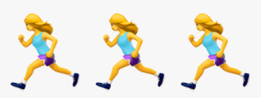 #emoji #iphone #🏃‍♀️🏃‍♀️🏃‍♀️ #jogging #running #freetoedit - Illustration, HD Png Download, Free Download