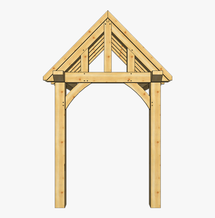 Softwood Porch With King Post Truss - Writing Desk, HD Png Download, Free Download