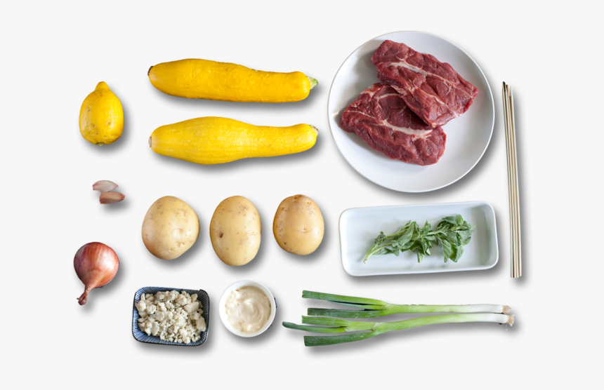 Steak & Summer Squash Kabobs With Blue Cheese Potato - Recipe, HD Png Download, Free Download