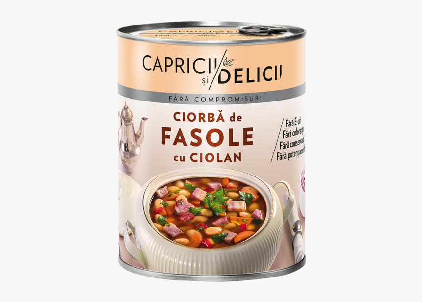 Ciorba De Fasole Cu Ciolan Capricii Si Delicii 400 - Ciorba De Fasole Conserva, HD Png Download, Free Download