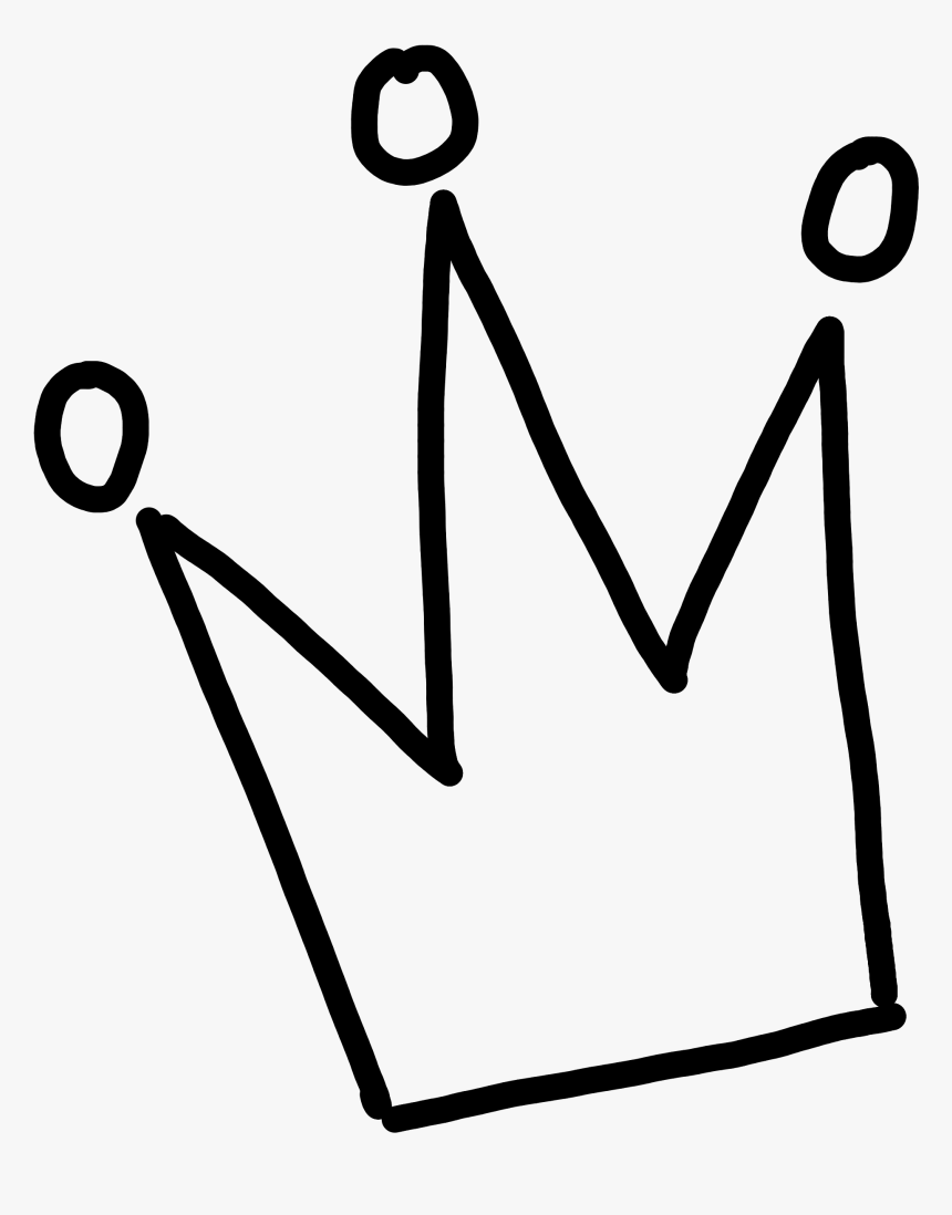 #crown #doodle #freetoedit - Line Art, HD Png Download, Free Download