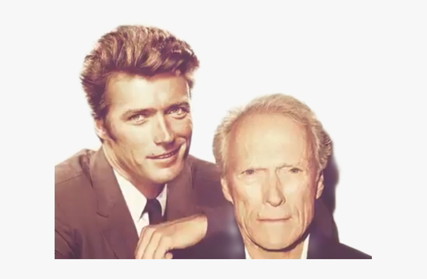 #clint Eastwood #freetoedit - Actors With Their Younger Selves, HD Png Download, Free Download