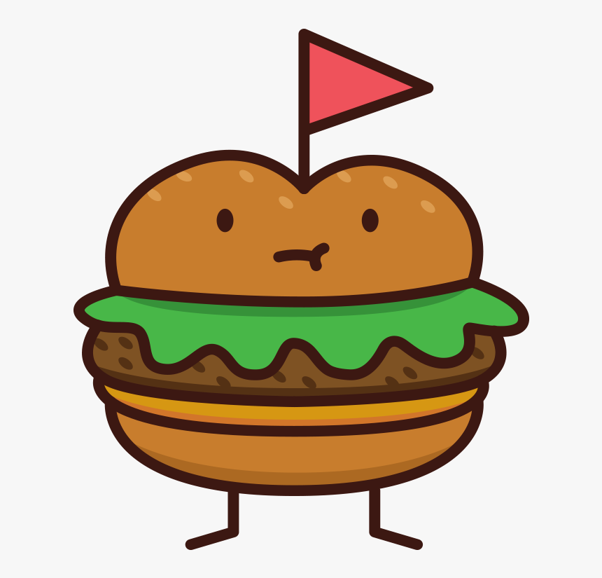 Doodle hamburger sticker clipart transparent vector illustration