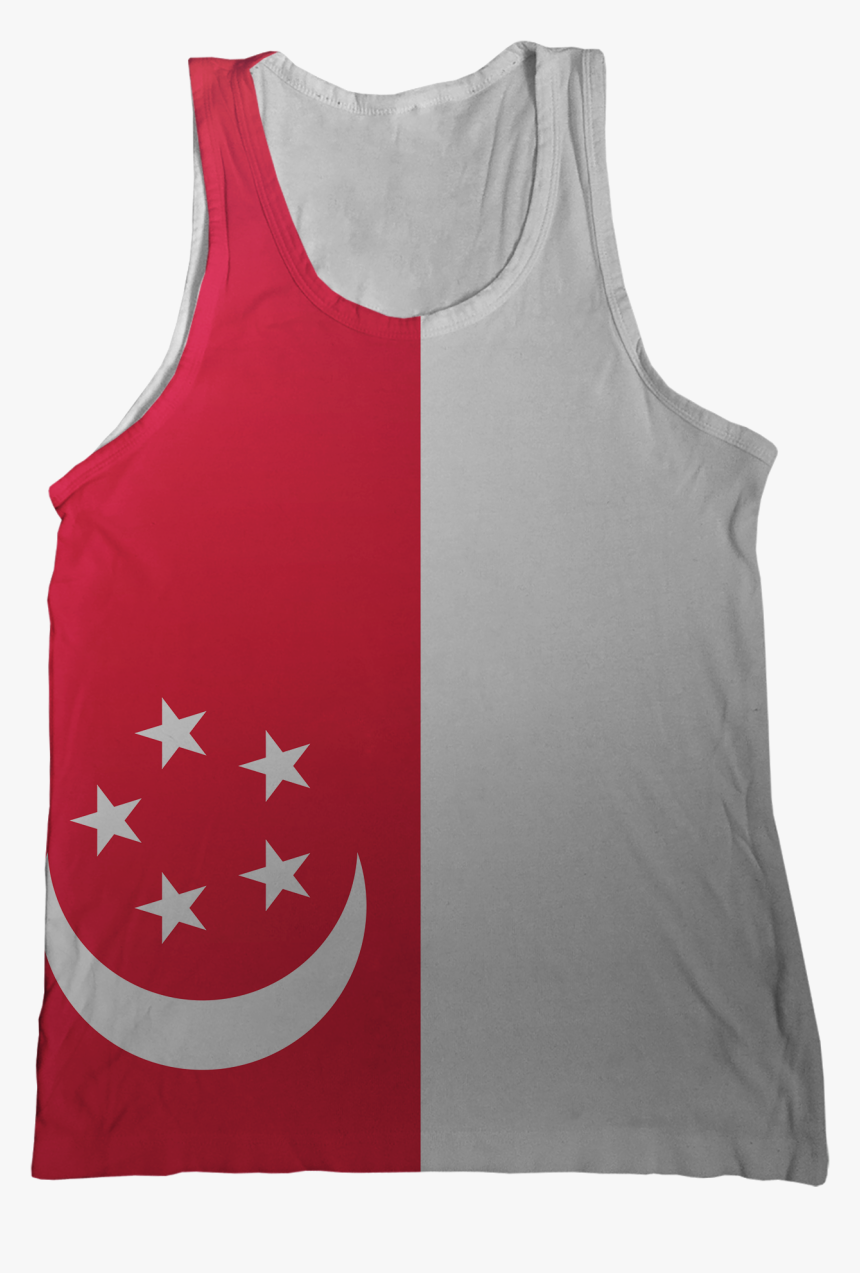 Singapore Flag Tank Top - Riverfront Park, HD Png Download, Free Download