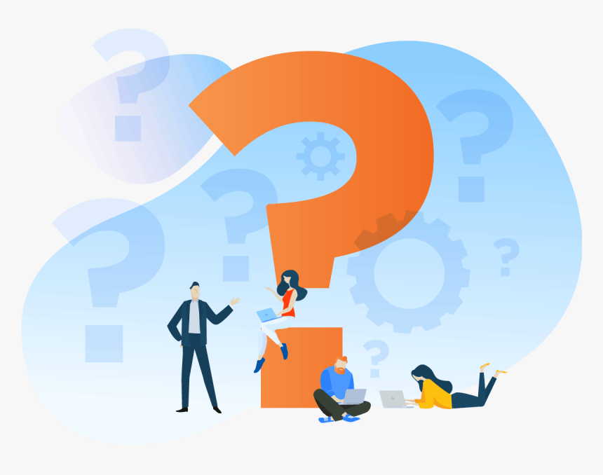 Red Beard Team Working And Surrounded By Question Marks - Question, HD Png Download, Free Download