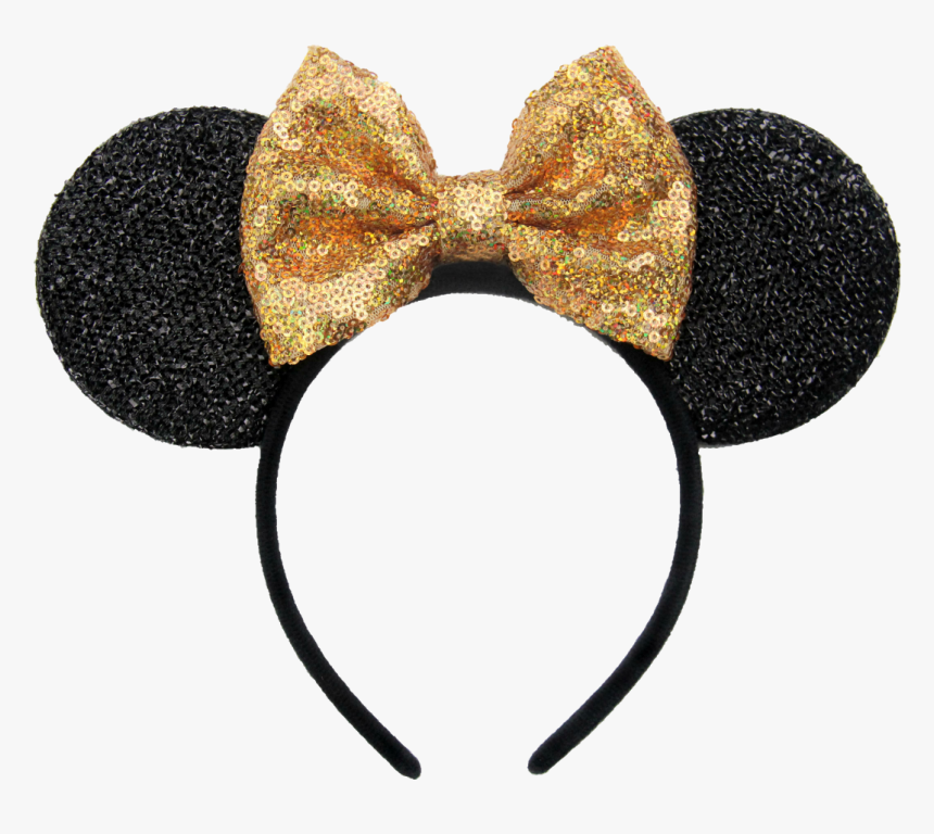 #mikymause #minniemouse #ears #black #gold - Headpiece, HD Png Download, Free Download