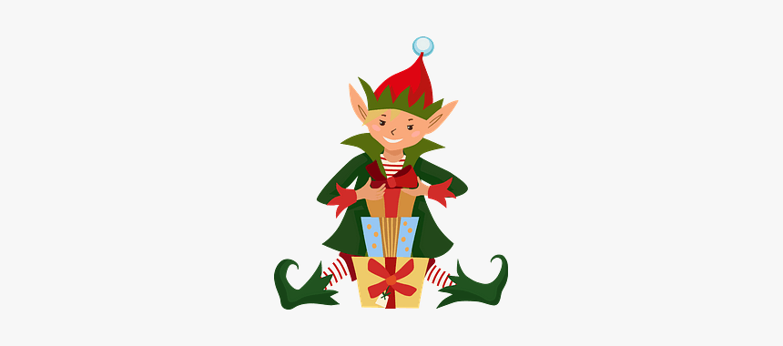 Christmas Elf Clipart - Cartoon, HD Png Download, Free Download