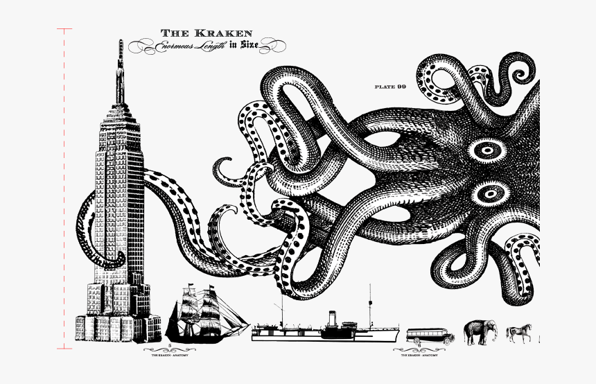 Kraken Rum Illustration, HD Png Download, Free Download