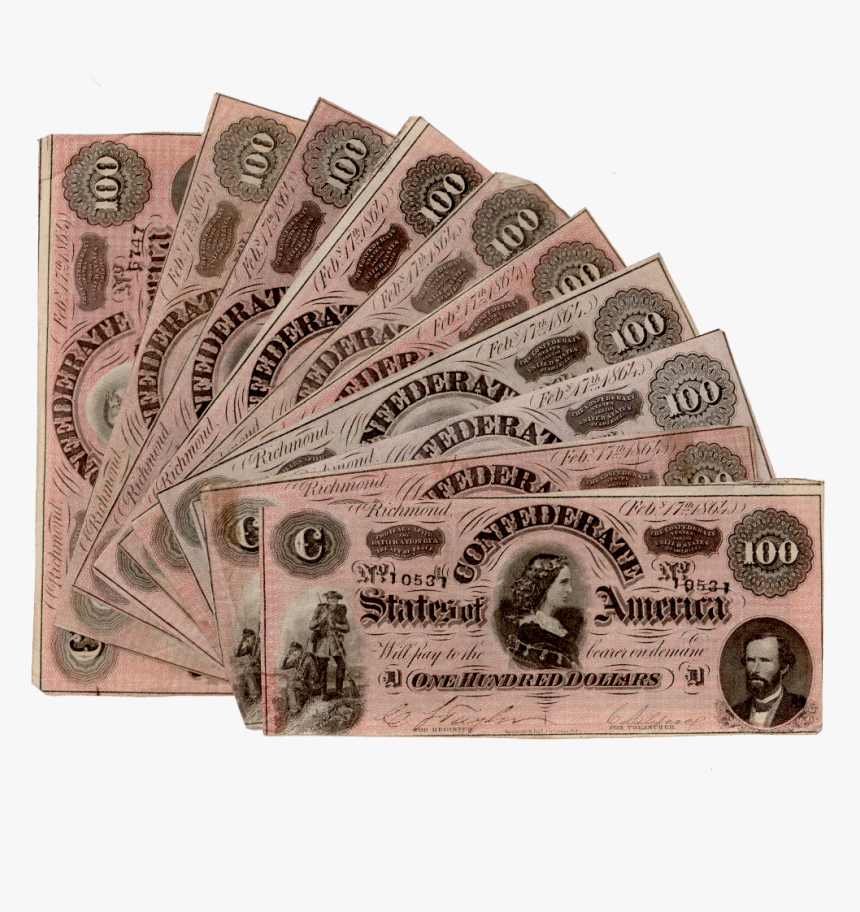 T-65 1864 "lucy Pickens - Confederate States Of America 50 Dollars, HD Png Download, Free Download