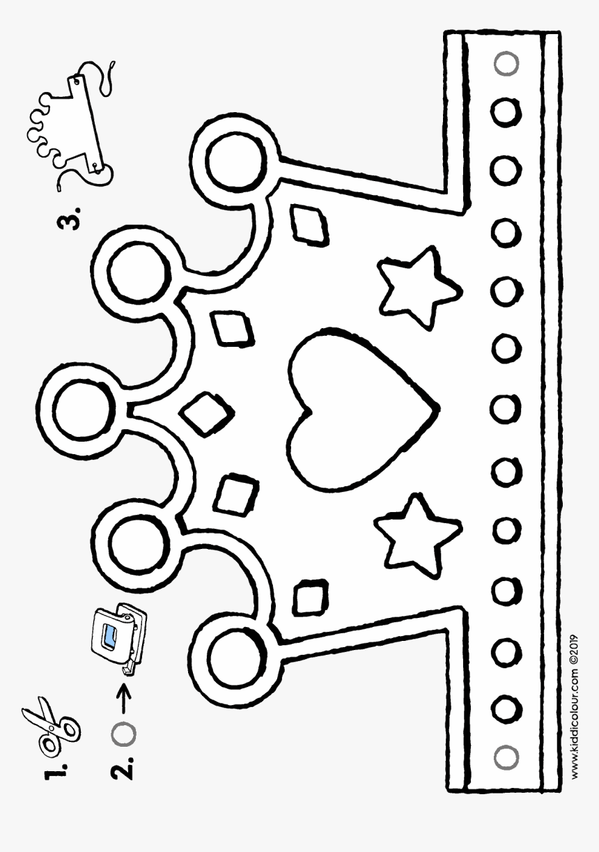 Make Your Own Crown Colouring Page Drawing Picture - Illustration, HD Png Download, Free Download