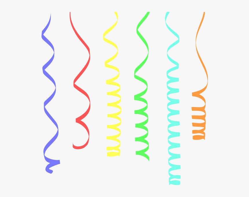 Colorful Streamers - Streamers Clipart Black And White, HD Png Download, Free Download