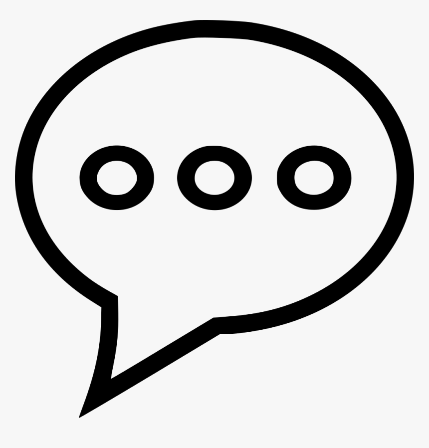 Message Bubble With Dots - Circle, HD Png Download, Free Download