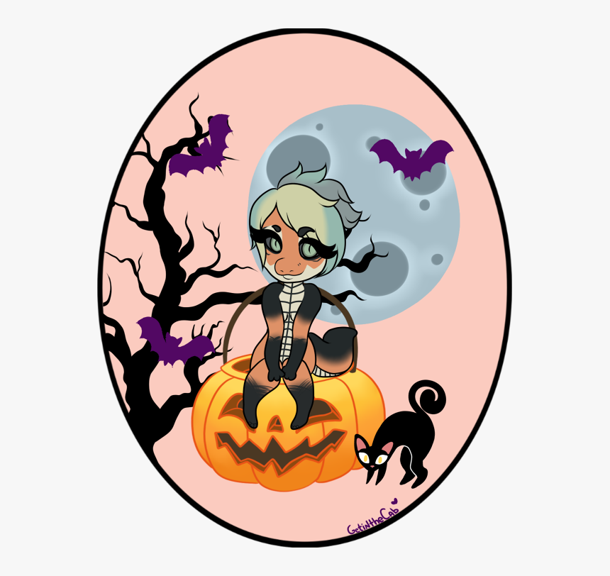 Sitting In Pumpkin - Cartoon, HD Png Download, Free Download