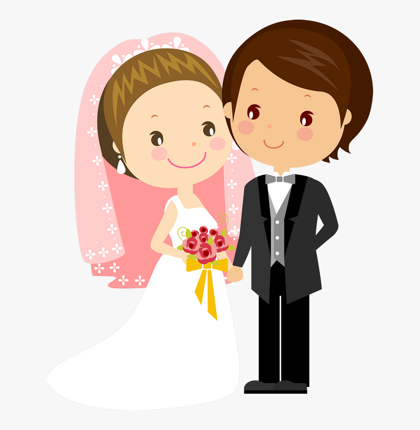 Imágenes De Novios En Caricatura - Married Png Cartoon Couple, Transparent Png, Free Download