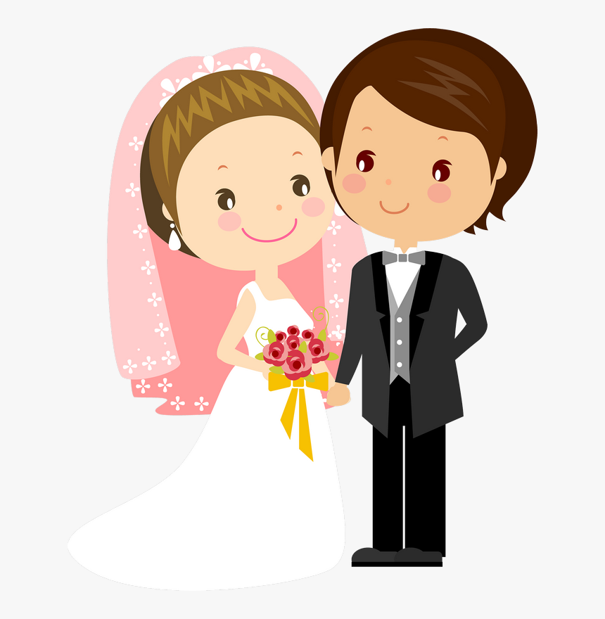 Imágenes De Novios En Caricatura - Married Png Cartoon Couple