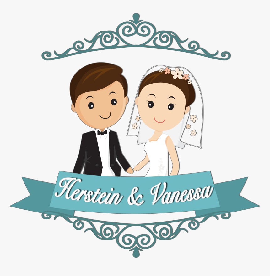 Cartoon Wedding Couple Png, Transparent Png, Free Download