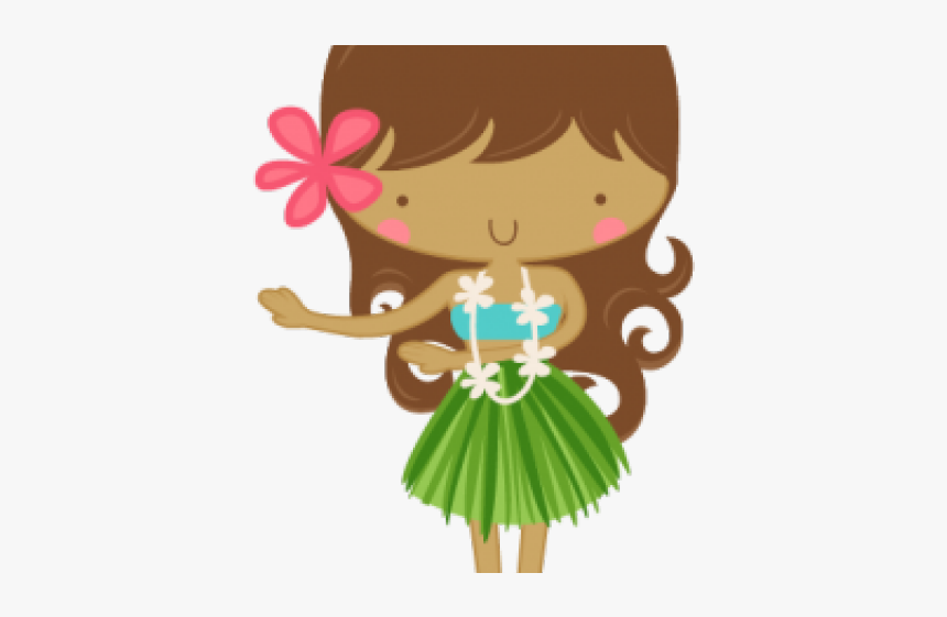 Free Hula Girl Clipart - Cute Hawaiian Girl Clipart, HD Png Download, Free Download